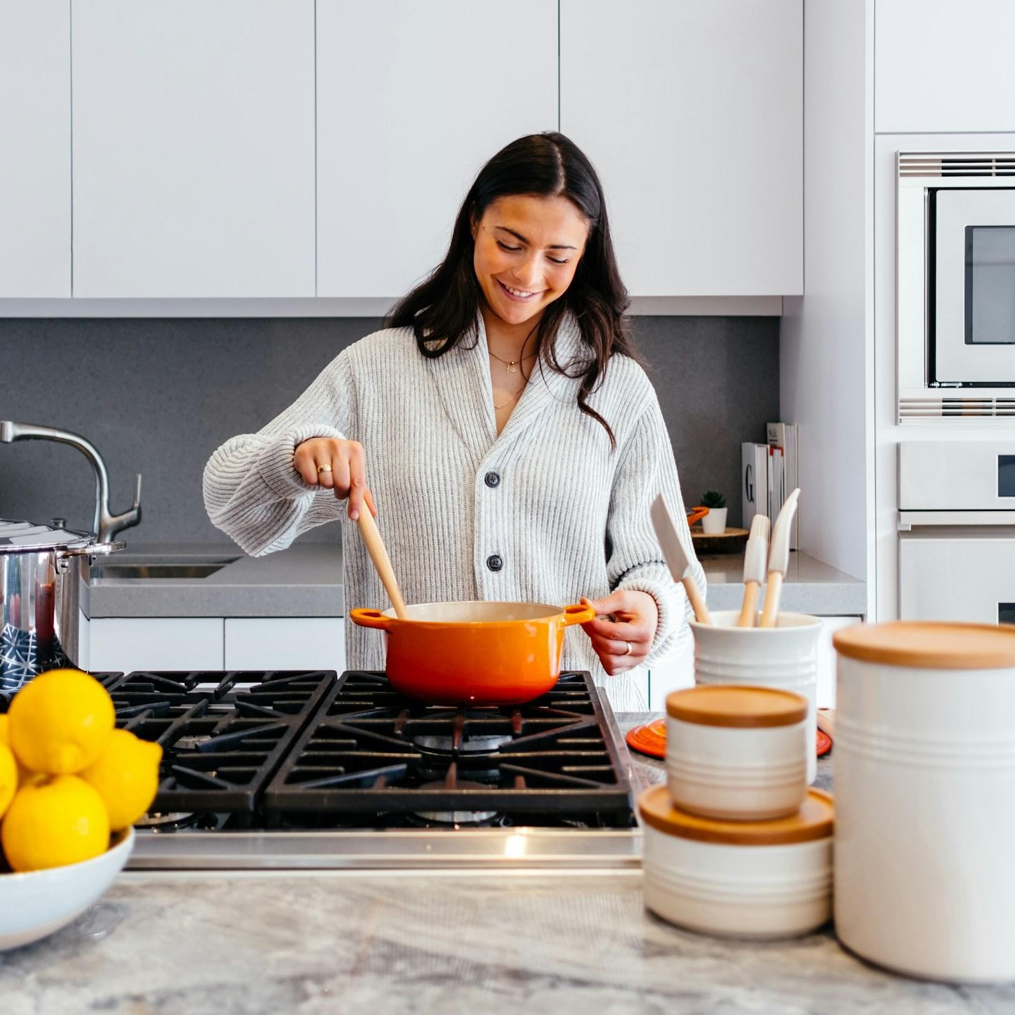 Seasonal meal prepared in a home kitchen